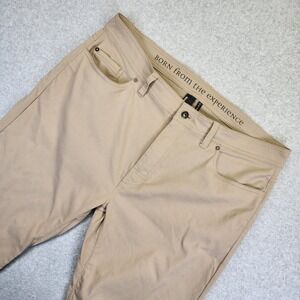 Prana Brion‎ Pant 38x30 Slim Fit Beige Stretch Lightweight Hiking Nylon Outdoor